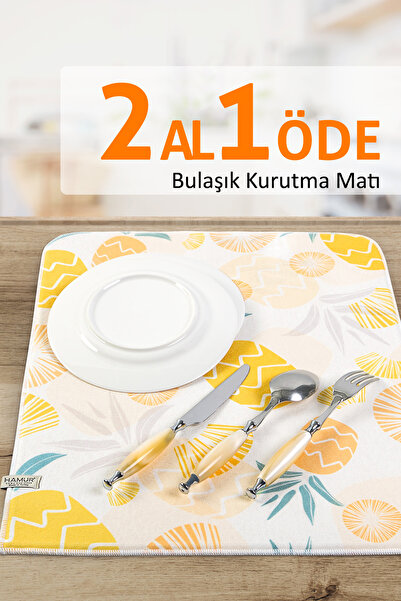 HAMUR Bulaşık Kurutma Matı 42x50 Cm Pedi Kurulama Bezi Örtüsü Mf-071