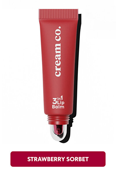 Cream Co. Nemlendirici Parlatıcı 3in1 Lip Balm | Dudak Bakım Strawberry Sorbe...