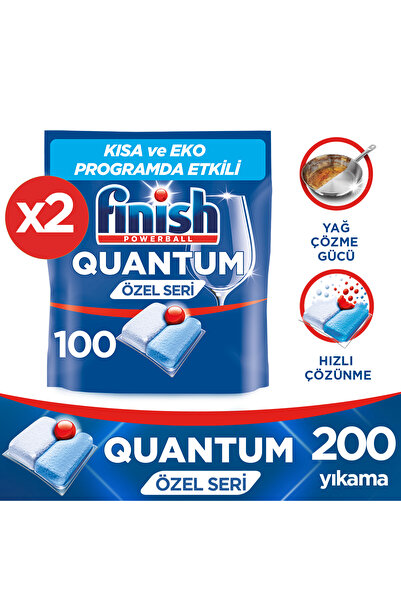 Finish Quantum Özel Seri Bulaşık Makinesi Deterjanı Kapsül Tablet 200 Adet (1...