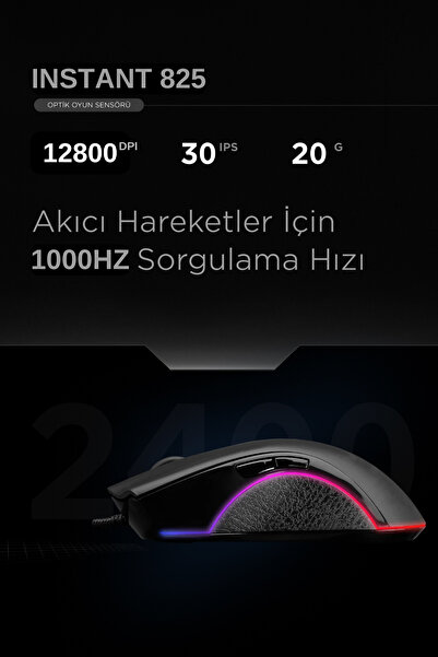 Rampage Smx-r22 Phoenix 7 Tuşlu Rgb 12800 Dpi Oyuncu Mouse Gaming Mouse - Siyah