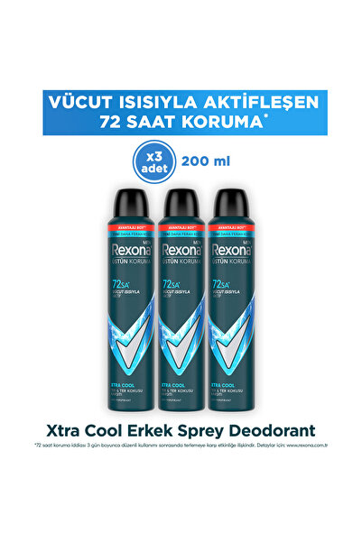 Rexona Men Erkek Sprey Deodorant Xtra Cool 72 Saat Kesintisiz Üstün Koruma 20...
