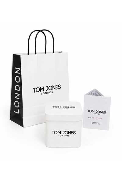 Tom Jones London Men's Wristwatch Original Steel Silver Black Color 3Atm Waterproof 2 Years Warranty with Invoice