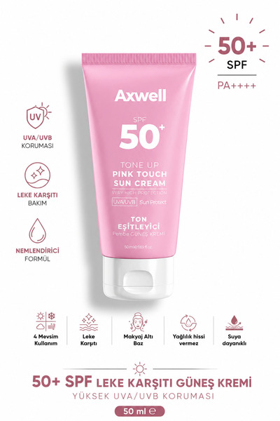 AXWELL Pink Touch Anında Ton Eşitleyici Onarıcı Nemlendirici Pembe Yüz Güneş ...