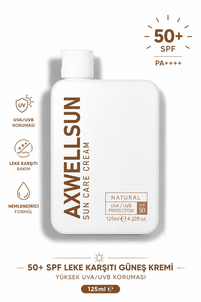 AXWELL SPF 50+ Leke Karşıtı Güneş Kremi 125ml | Nemlendirici & Yüksek Koruma ...