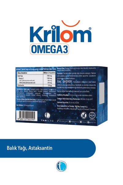 Krilom Omega 3 30 Yumuşak Kapsül Balık Yağı
