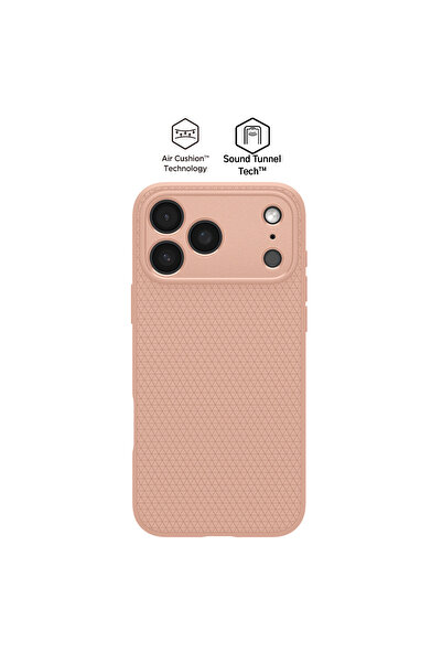 Spigen iPhone 17 Pro Max ince Kılıf Liquid Air Rose Titanium Dokulu Yüzey Kap...