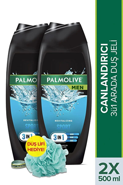 Palmolive Men Sport 5'i 1 Arada Canlandırıcı Erkek Duş Jeli 500 ml x2 Adet + ...