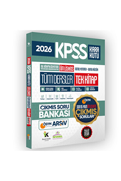 İnformal Yayınları 2026 FULL ÖnLisans KPSS ÖSYM Tüm Dersler Tek Kitap Soru Ba...