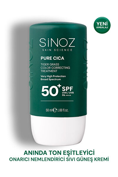SİNOZ Pure Cica Tiger Grass Anında Ton Eşitleyici Onarıcı Nemlendirici SPF50+...