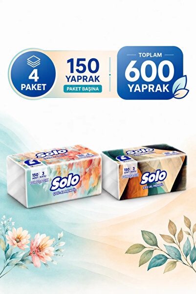 Solo Çek-al Mendil 4'lü