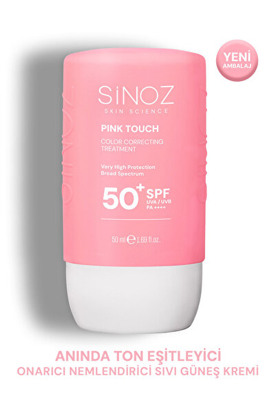 SİNOZ Pink Touch Anında Ton Eşitleyici Leke Karşıtı SPF50+ Pembe Sıvı Yüz Gün...