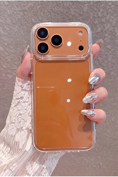 Fibaks iPhone 17 Pro Max Kılıf Şeffaf Kamerası Açık Korumalı Yumuşak Darbe Em...