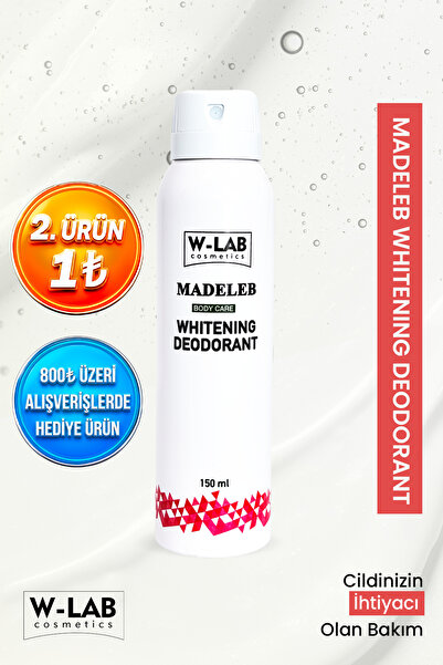 W-Lab Cosmetics Whitening Deodorant 150 Ml  Unisex Ter Kokusu, Koltuk Altı Ka...