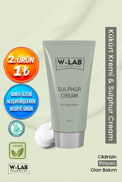 W-Lab Cosmetics Kükürt Kremi 50 ml - Sivilce Akne  ve Siyah Nokta Önleyici