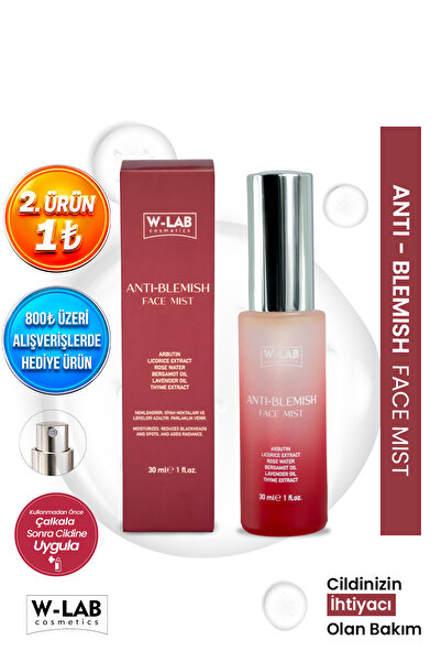 W-Lab Cosmetics Anti-Blemish Face Mist , Leke Karşıtı ve Gözenek Sıkılaştırıc...