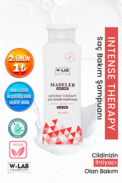 W-Lab Cosmetics Madeleb Intense Therapy Keratin Şampuan 300 ml