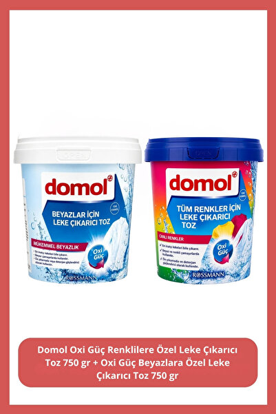 DOMOL Oxi Leke Çıkarıcı Toz Beyaz Ve Renkliler Için 750 Gr