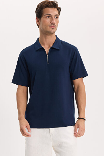 Tudors Tricou pentru bărbați, slim fit, cu mânecă scurtă, din țesătură modal ...
