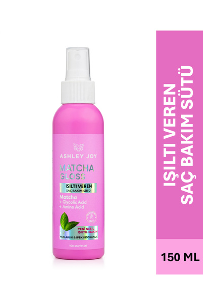 ASHLEY JOY Matcha Gloss Isı Koruyucu Glikolik Asit İçeren Işıltı ve Parlaklık...