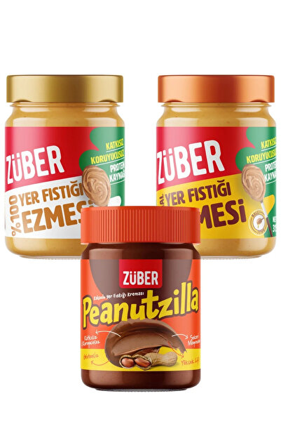 Züber Peanutzilla 315g + Original Yer Fıstığı Ezmesi 315g + %100 Yer Fıstığı ...