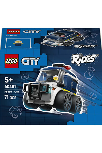 LEGO ® City Araçlar - Polis Kamyonu 60481 – 5 Yaş Üzeri Çocuklar için Oyuncak Yapım Seti (71 Parça)