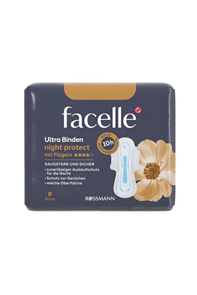Facelle Ultra Ped Kanatlı Extra Gece Koruyucu 8'li