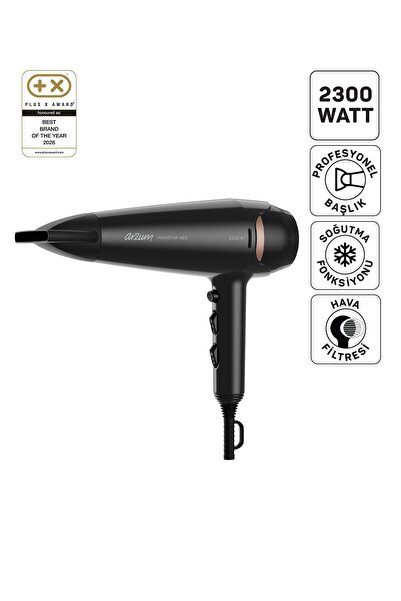 Arzum Ar5134 Hairstar Neo Hair Dryer 2300 W, Cold Air Function, Black