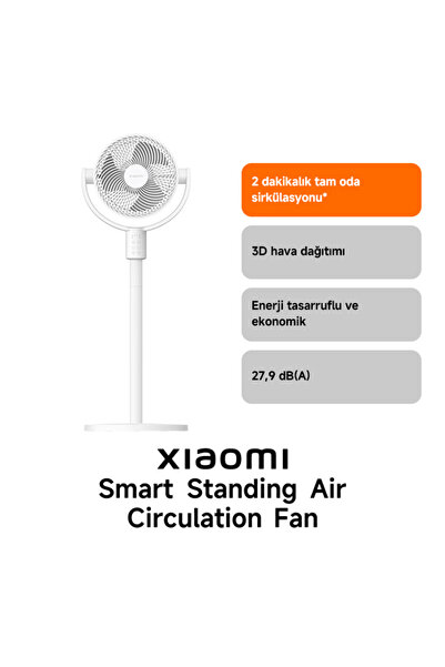 Xiaomi Smart Standing Air Circulation Fan EU - Ayaklı Vantilatör (Xiaomi Türk...