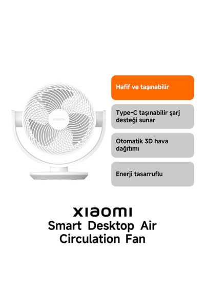 Xiaomi Smart Desktop Air Circulation Fan EU Vantilatör