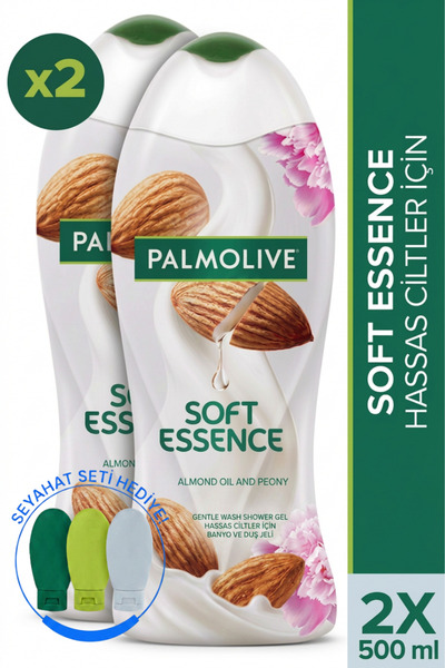 Palmolive Soft Essence Badem 2'li Duş Jeli 500 ml + Seyahat Kiti Hediye