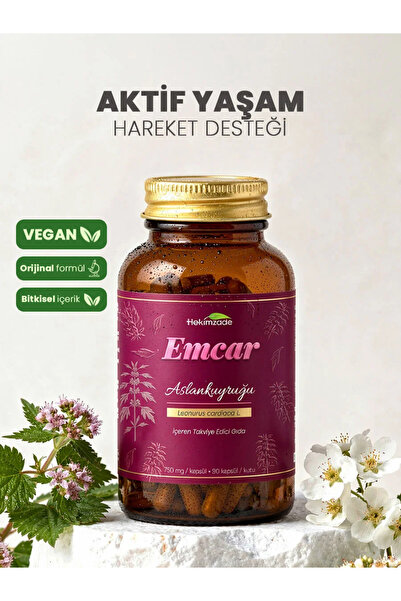 Hekimzade EMCAR 90 Kapsül 750 mg – Alıç Çiçeği İçeren Takviye Edici Gıda