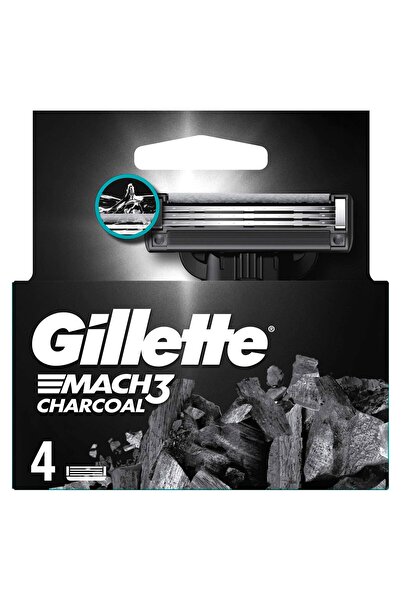 Gillette Mach 3-4'lü Yedek Charcoal (Kömür)