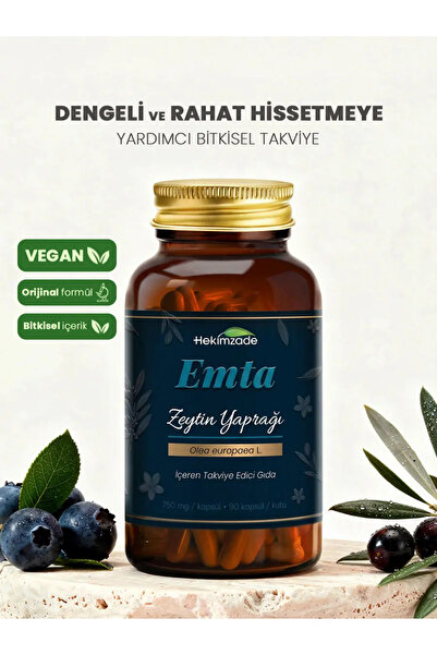 Hekimzade EMTA 750 mg 90 Kapsül – Yaban Mersini İçeren Takviye Edici Gıda