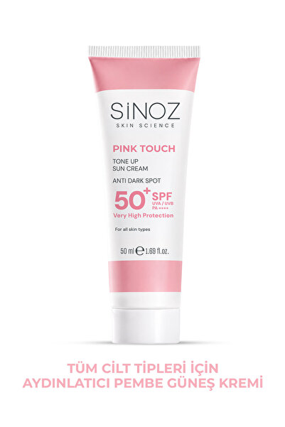 SİNOZ Pink Touch SPF50+ Aydınlatıcı Pembe Yüz Güneş Kremi PA++++ Tüm Ciltler ...