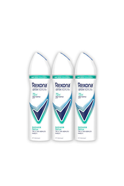 Rexona Kadın Sprey Deodorant Shower Fresh 72 Saat Kesintisiz Üstün Koruma 150 mlx3