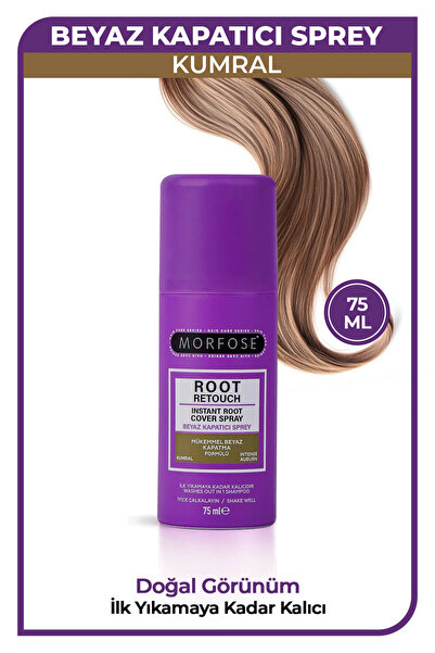 Morfose Beyaz Kapatıcı Sprey 75 ml Kumral Saçlar