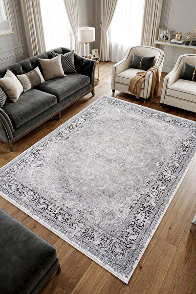 Koza Halı Koza Hayad Şimal Gri Halı Kilim Salon Oturma Odası Yatak Odası Kori...