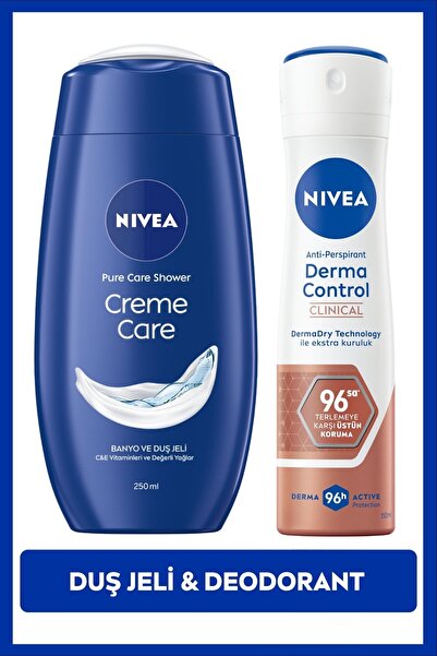 NIVEA Derma Control Deo 150ml+Nivea Creme Care Duş Jeli 250ml
