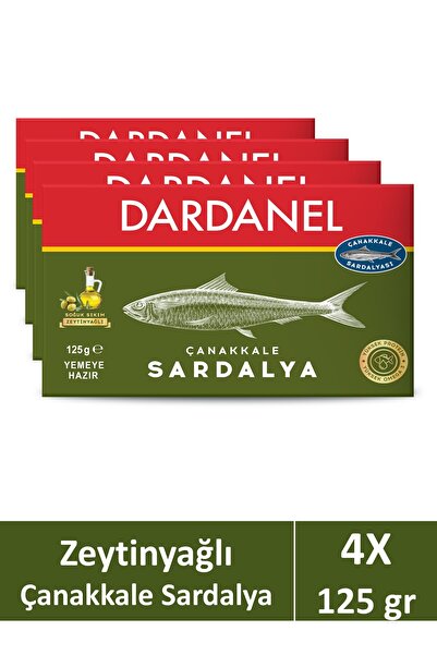 Dardanel Zeytinyağlı Çanakkale Sardalya 125 gr x 4 Adet
