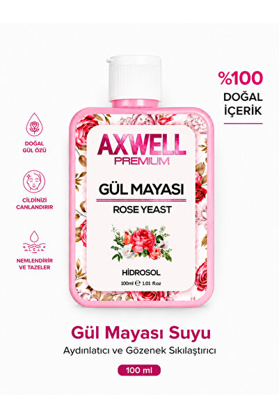AXWELL PREMIUM Gül Mayası Suyu Aydınlatıcı Ve Gözenek Sıkılaştırıcı Tonik 100 Ml