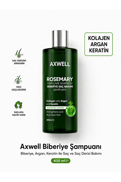 AXWELL Biberiye Şampuanı Dökülme Karşıtı ve Hızlı Uzamaya Yardımcı Keratin Ar...