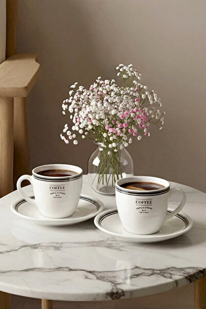 TRENDYOLMİLLA HOME Zestaw 2 filiżanek do espresso/kawy z nadrukiem TPHAW26UP0...