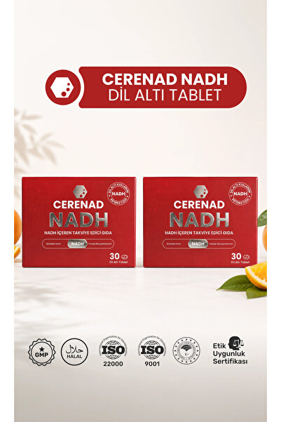 Cerenad Nadh 2'li Nadh Içeren Dil Altı Tablet Takviye Edici Gıda