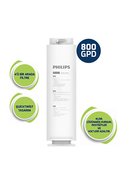 Philips Aut7006 Sistemi için 4’ü 1 Arada Yedek Su Arıtma Filtresi Aut728/10