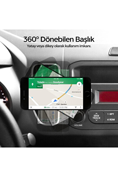 Spigen Air Vent Manyetik Araç içi Telefon Tutucu + 2 Adet Plaka Tüm Cihazlarla Uyumlu QS11 - 000CG20879
