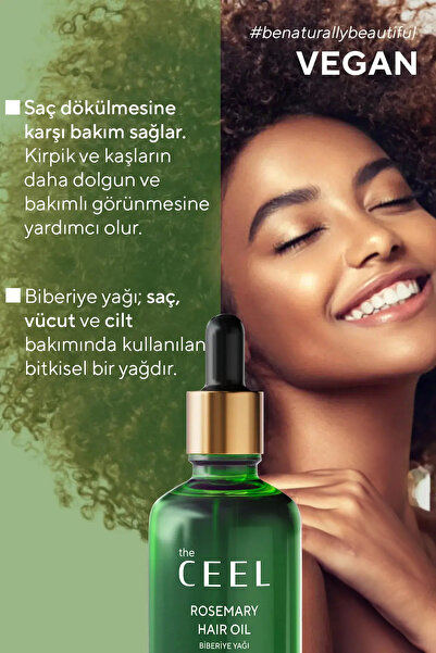The Ceel Biberiye Saç Yağı Complexi | Biotin, Hint Yağı, Vitamin E 50 ML