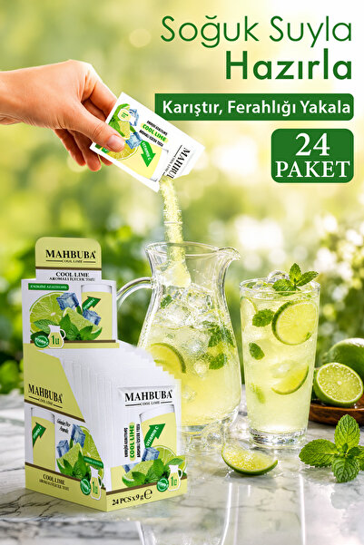 Mahbuba Cool Lime Aromalı C Vitaminli Soğuk Toz İçecek 24x9gr