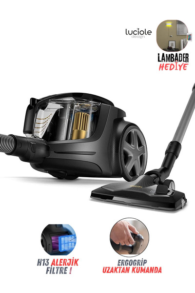 Philips HEPA 13 Alerjik Filtreli, ErgoGrip Uzaktan Kumanda Ultra Emiş Gücü Pr...