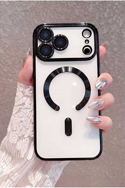 Fibaks iPhone 17 Pro Kılıf Kamera Lens Korumalı Magsafe Şarj Kilifi Şeffaf Re...