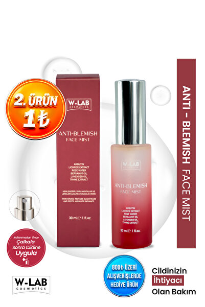W-Lab Cosmetics Anti-Blemish Face Mist , Leke Karşıtı ve Gözenek Sıkılaştırıc...